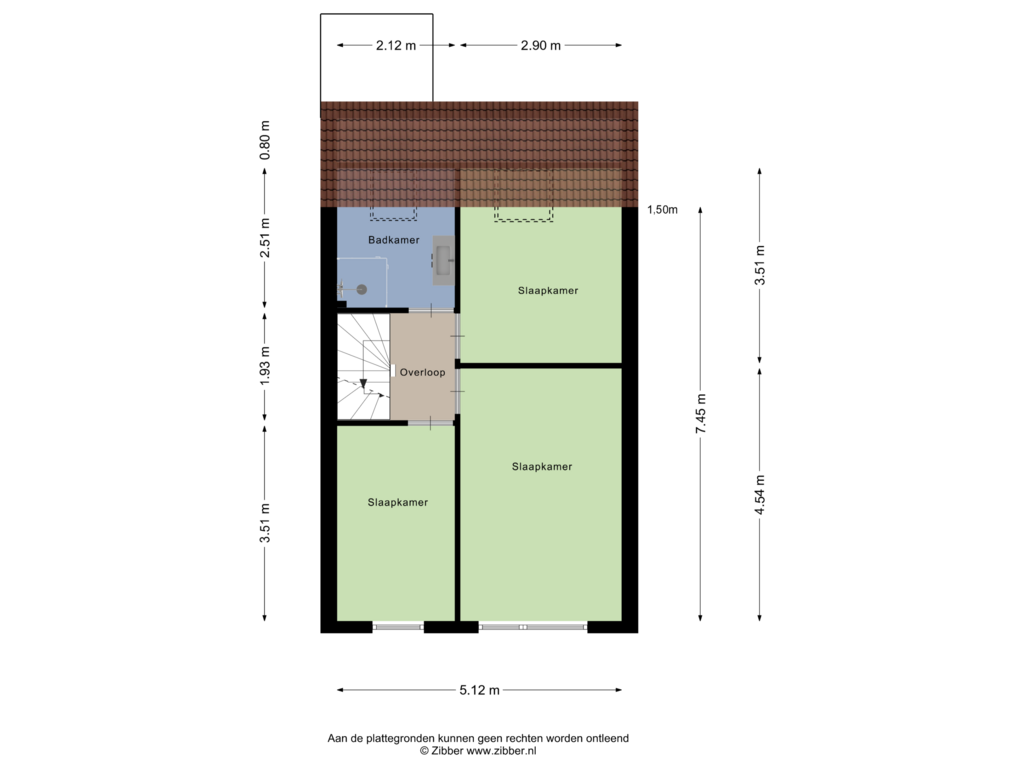 Bekijk plattegrond van Eerste verdieping van Nijensteinheerd 57-C