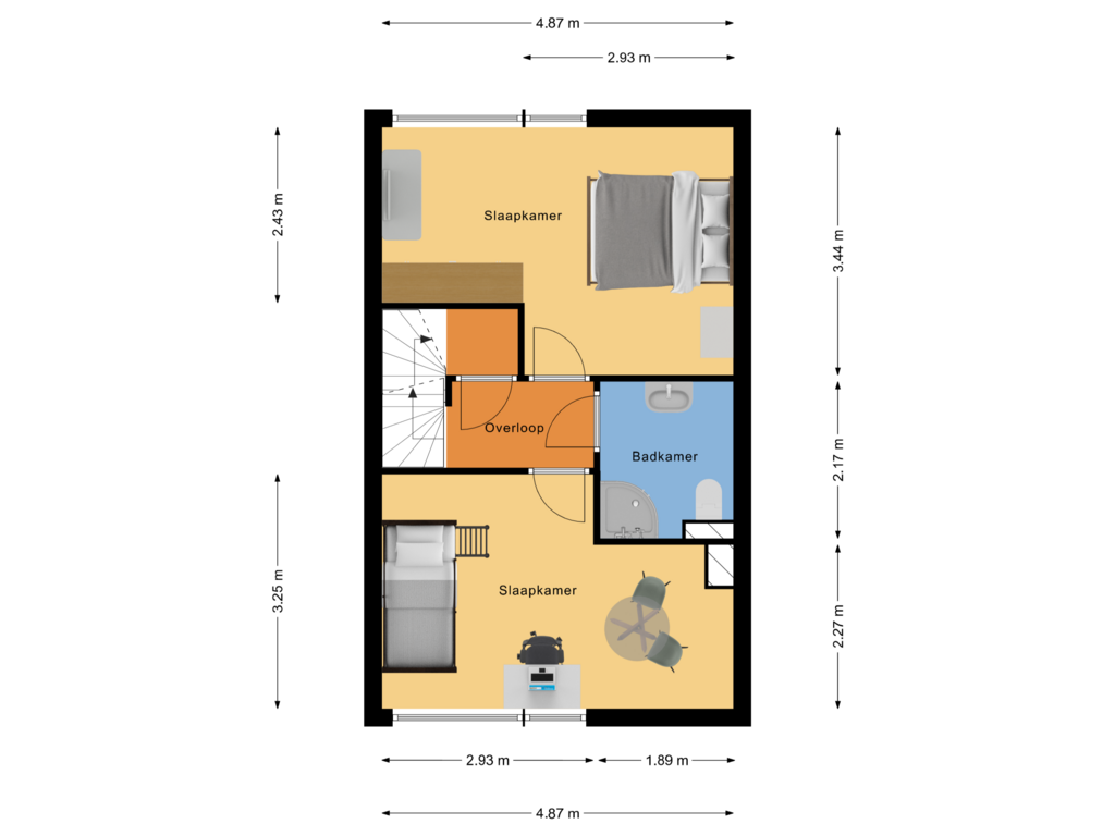 View floorplan of verdieping of Slangenburgweg 62