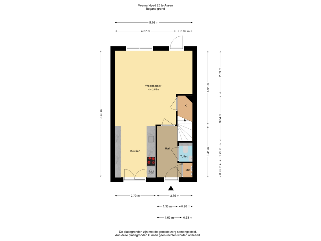 Bekijk plattegrond van Begane grond van Veemarktpad 25