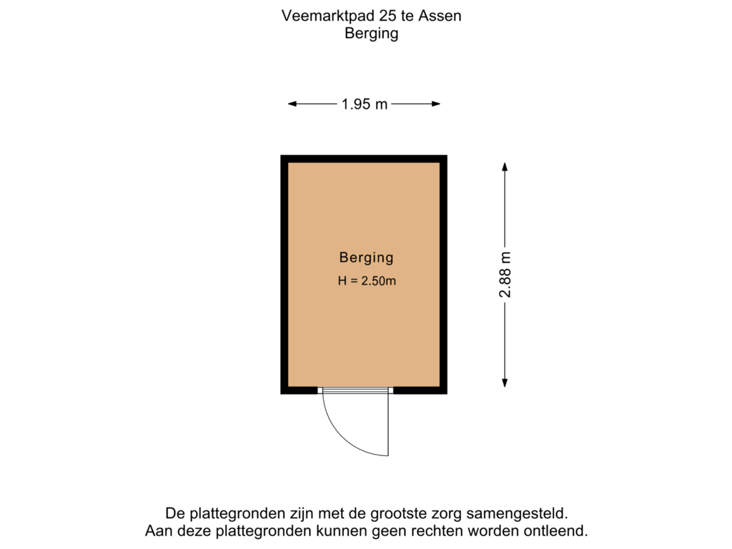 Bekijk plattegrond van Berging van Veemarktpad 25