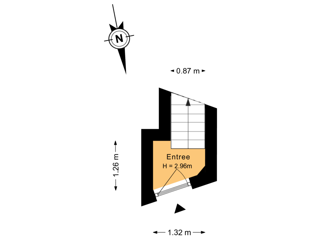 Bekijk plattegrond van Begane grond van 1e Middellandstraat 80-B