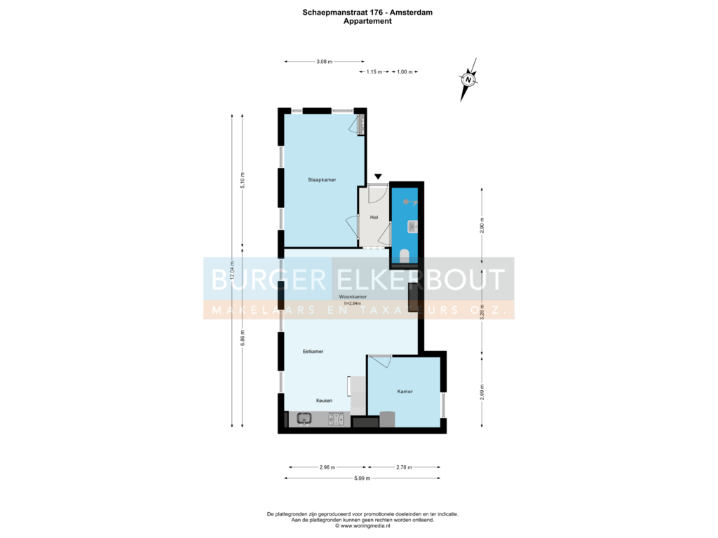 Bekijk plattegrond van Appartement van Schaepmanstraat 176