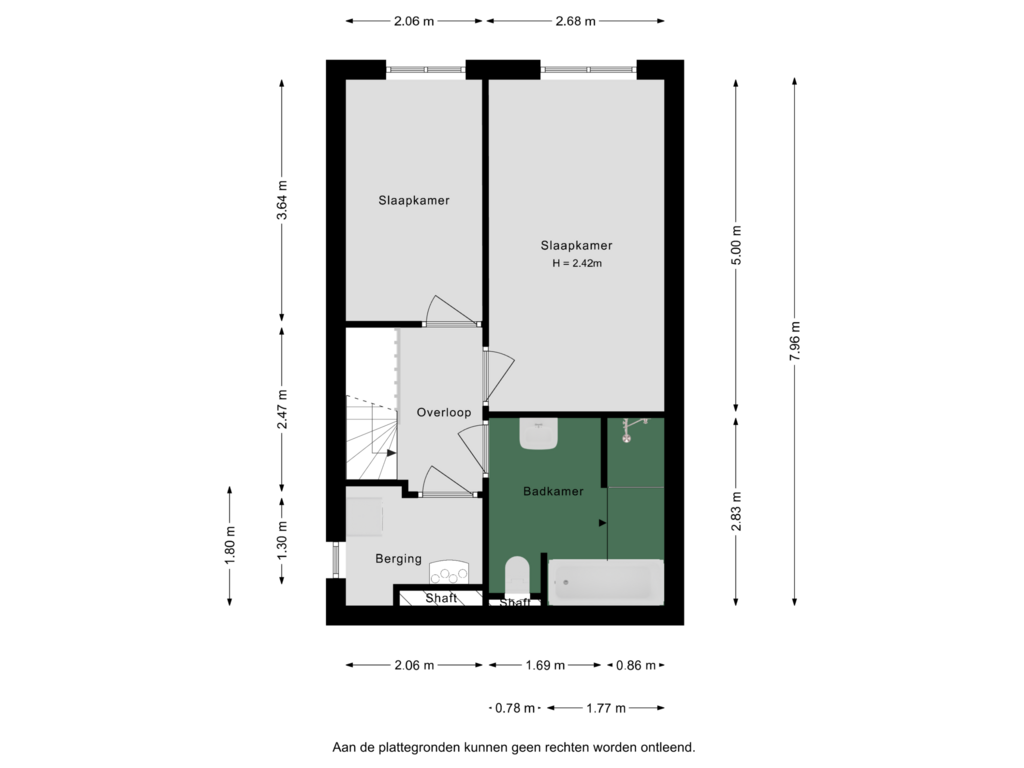 Bekijk plattegrond van 2e Verdieping van Mattenbiesstraat 82