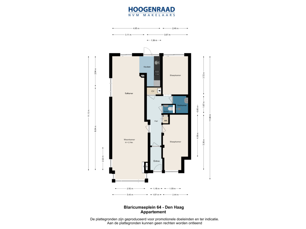 View floorplan of Appartement of Blaricumseplein 64