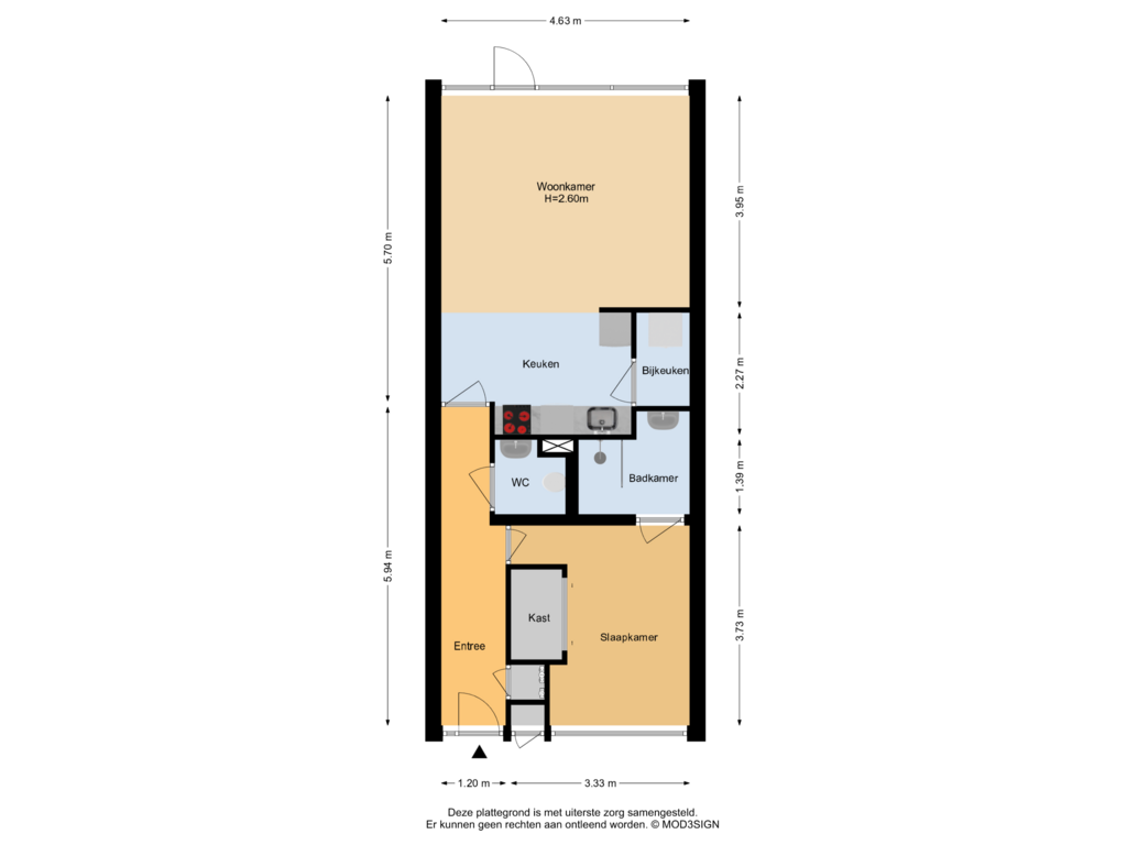 Bekijk plattegrond van Begane Grond van Jacob Boekestraat 3