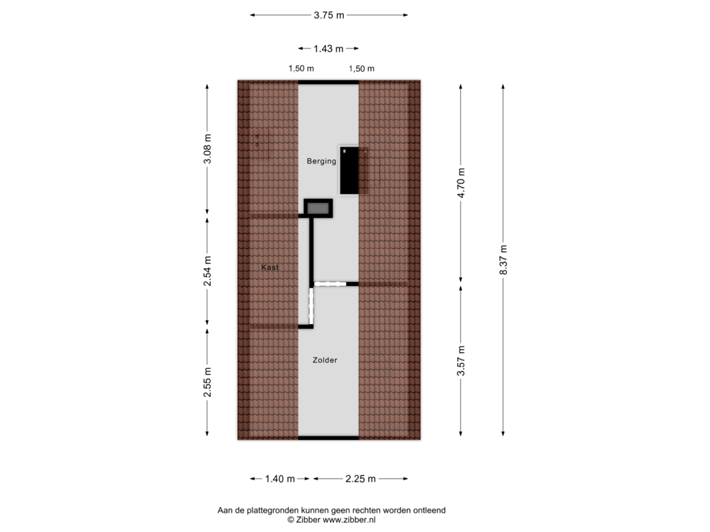 Bekijk plattegrond van Zolder van Berkenweide 6