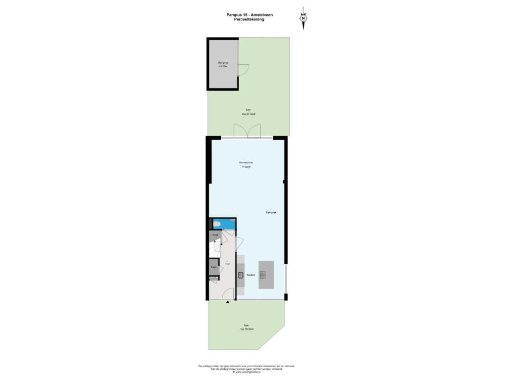 View floorplan of Perceeltekening of Pampus 19