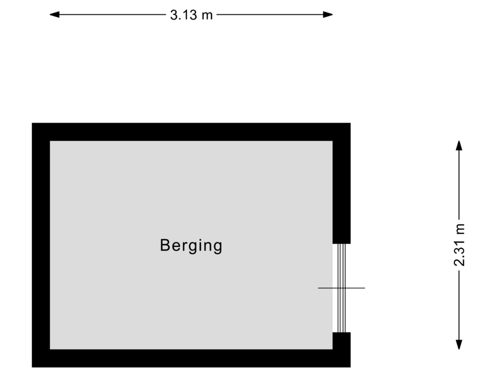 View floorplan of Berging of Roodenbroek 21