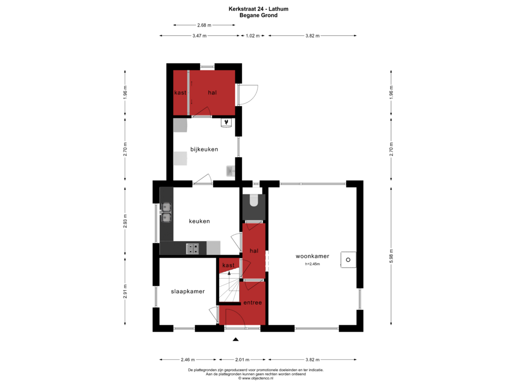 Bekijk plattegrond van Begane Grond van Kerkstraat 24