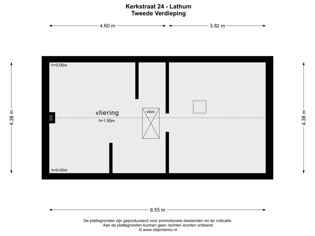 Bekijk plattegrond van Tweede Verdieping van Kerkstraat 24