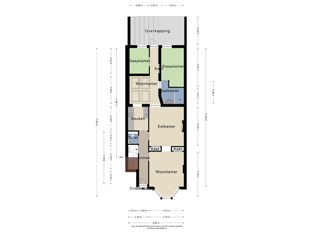 Bekijk plattegrond van Begane grond van Marialaan 28