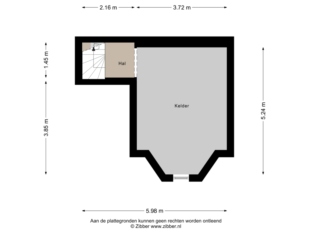 Bekijk plattegrond van Kelder van Marialaan 28