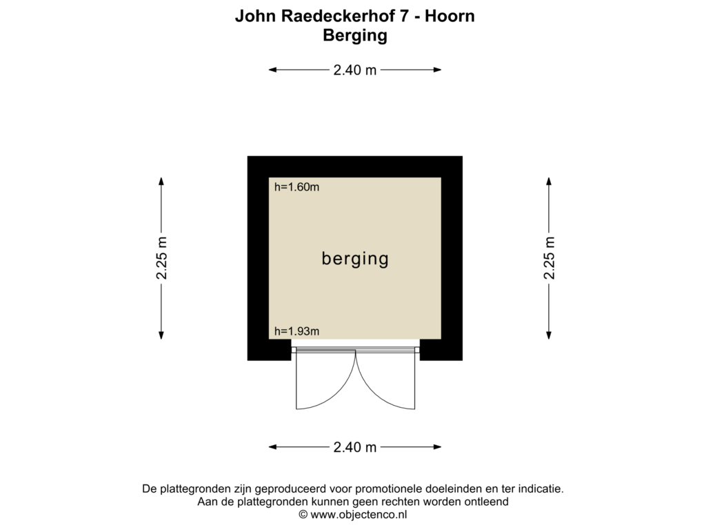 Bekijk plattegrond van BERGING van John Raedeckerhof 7