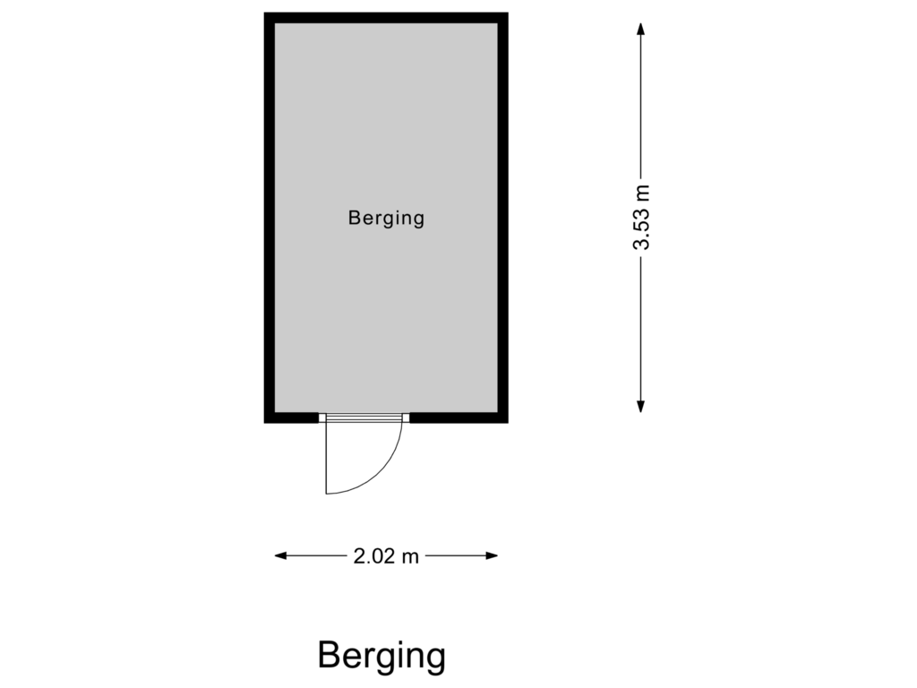 Bekijk plattegrond van Berging van Korenmolen 26