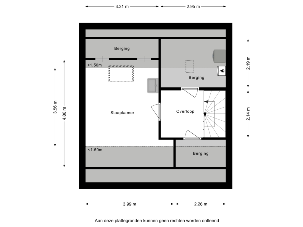 Bekijk plattegrond van Tweede verdieping van Jan van Eijckstraat 44