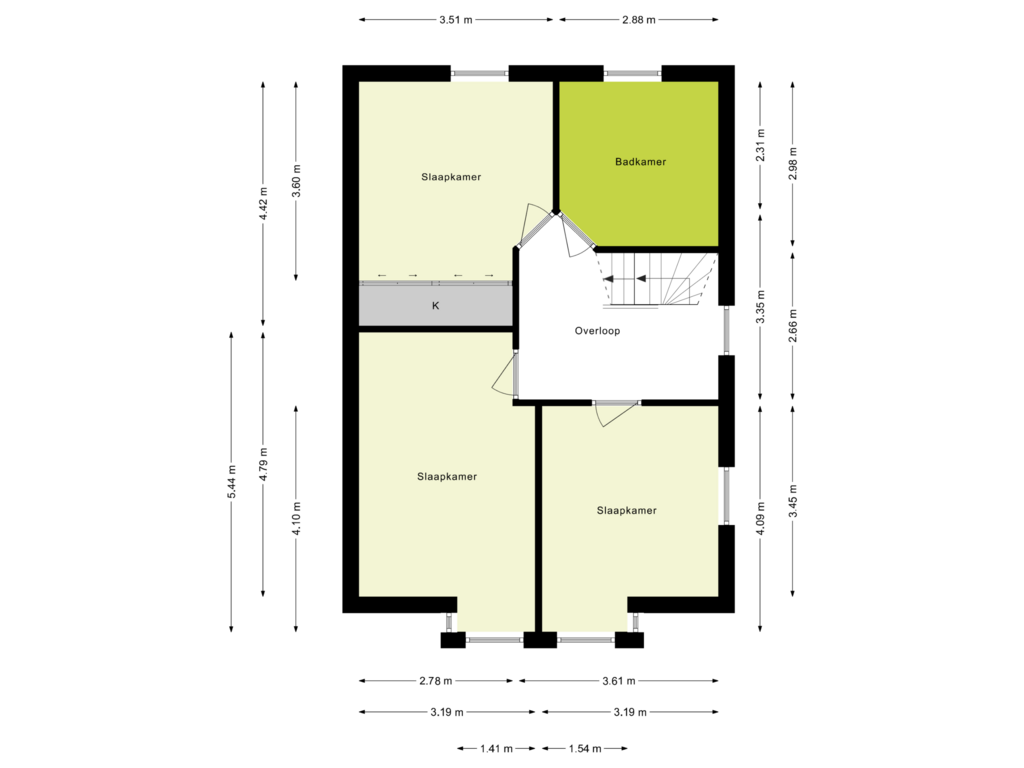 Bekijk plattegrond van 1e Verdieping van Frankenerf 38