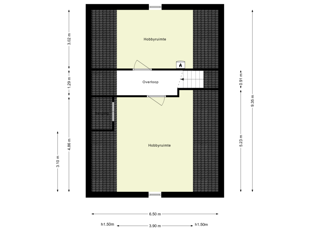 Bekijk plattegrond van 2e Verdieping van Frankenerf 38