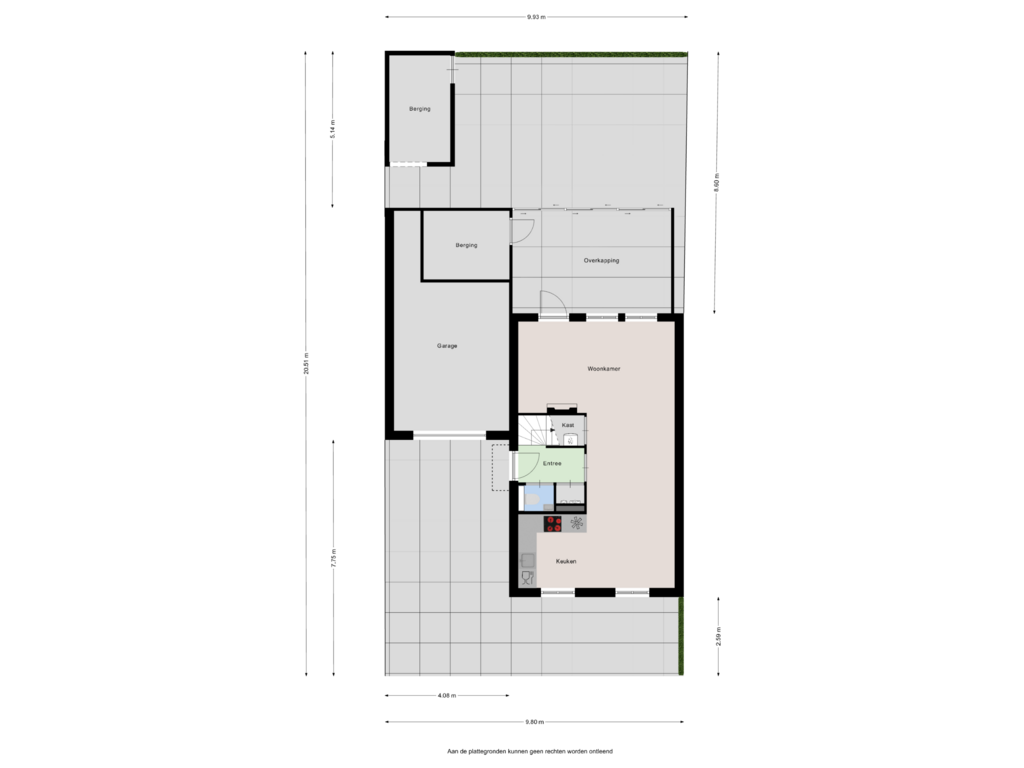 Bekijk plattegrond van Begane grond - tuin van Leyplantsoen 1