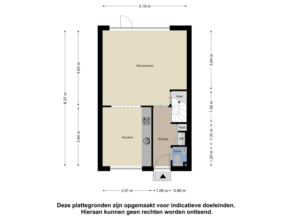 Bekijk plattegrond van Begane Grond van Bernadettegang 24