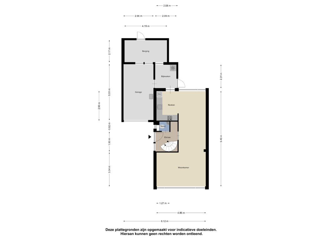 View floorplan of Begane Grond of Tjamme 36