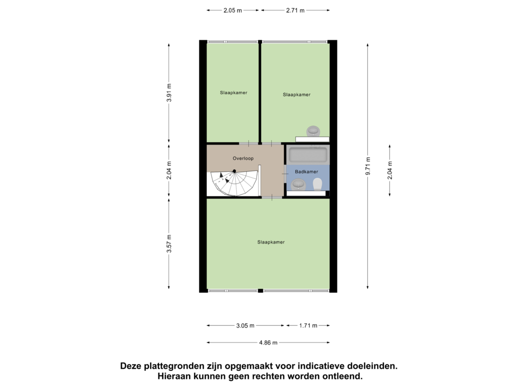 View floorplan of Eerste Verdieping of Tjamme 36