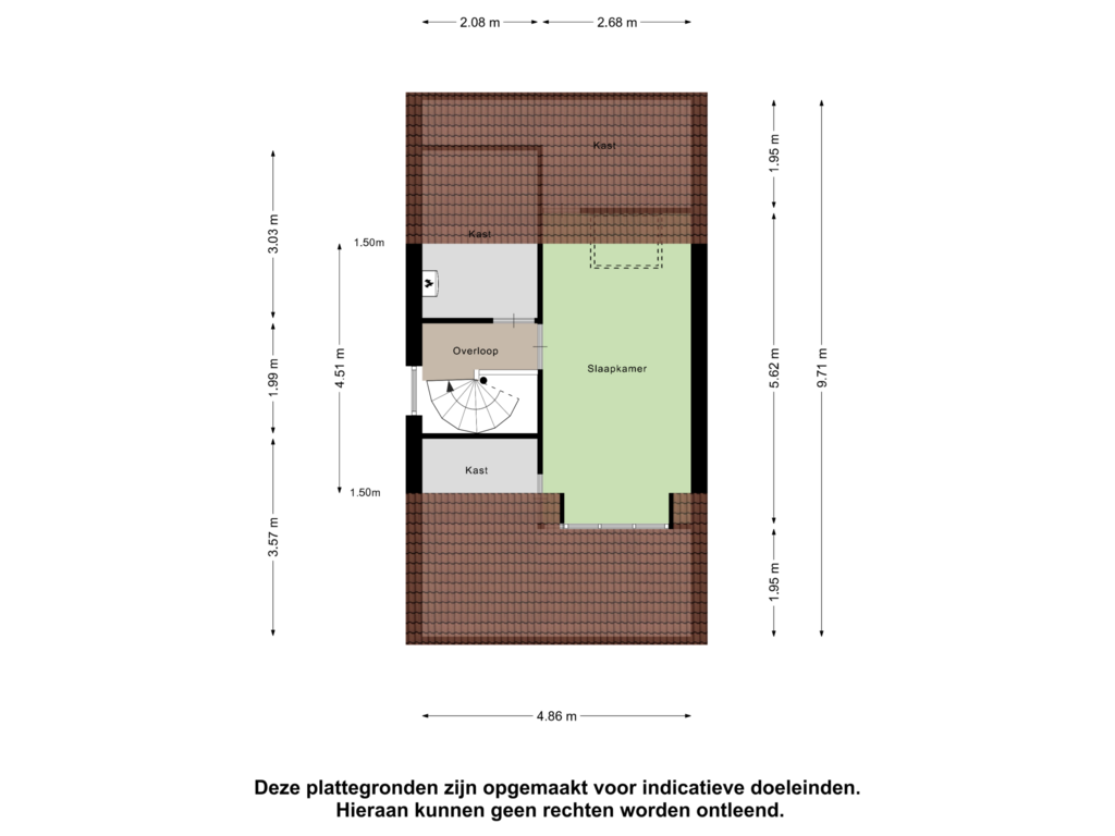 View floorplan of Tweede Verdieping of Tjamme 36