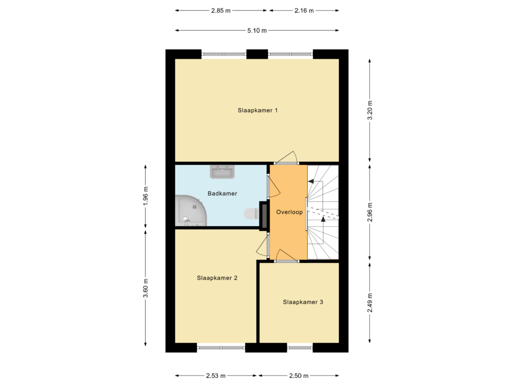 Bekijk plattegrond van Eerste verdieping van Bunschoter Veenkamp 45