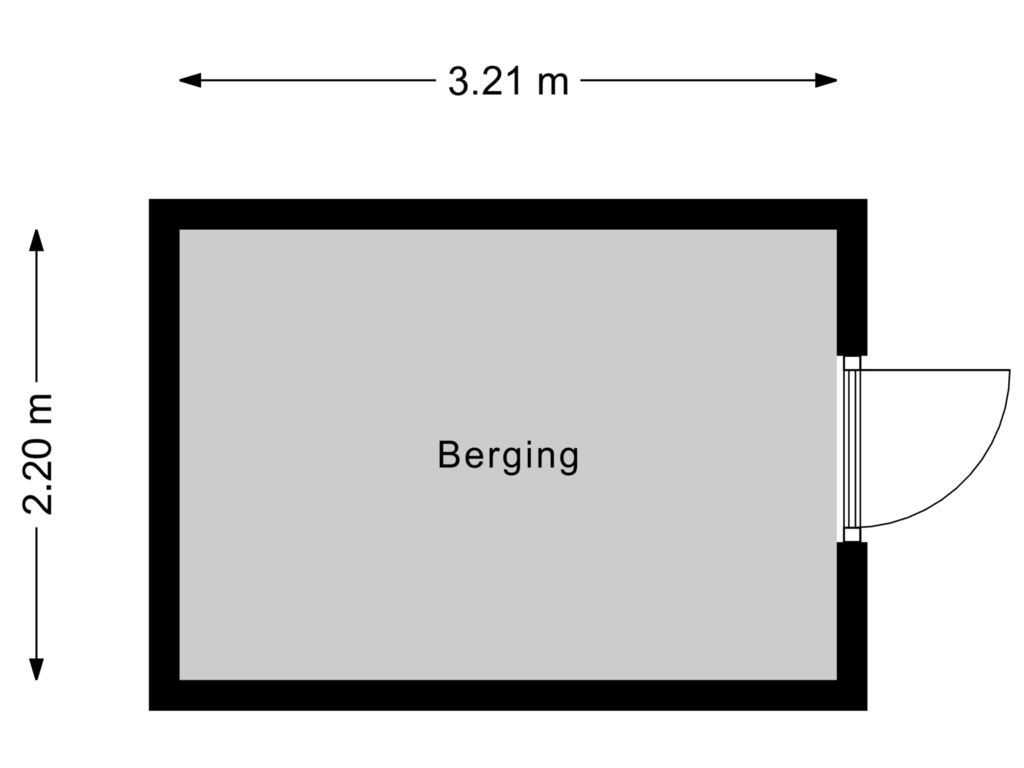 Bekijk plattegrond van Berging van Bunschoter Veenkamp 45