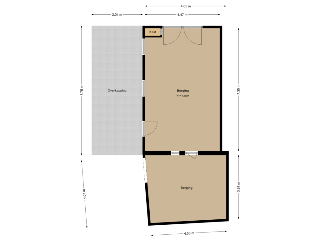 Bekijk plattegrond van Berging van Achterdijk 40