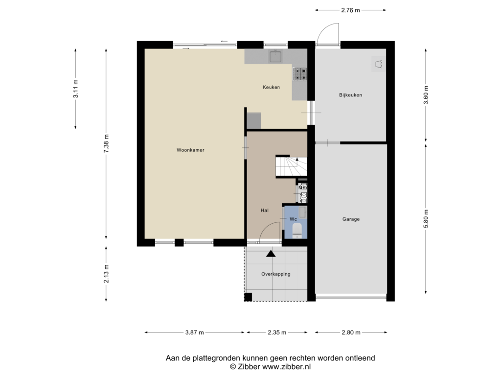 View floorplan of Begane Grond of Wilgenhage 6