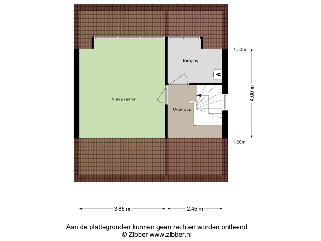 View floorplan of Tweede Verdieping of Wilgenhage 6