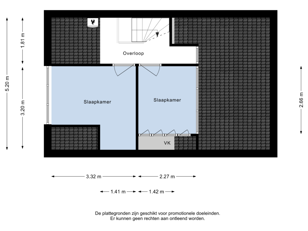 View floorplan of 2e Verdieping of Zebravink 21