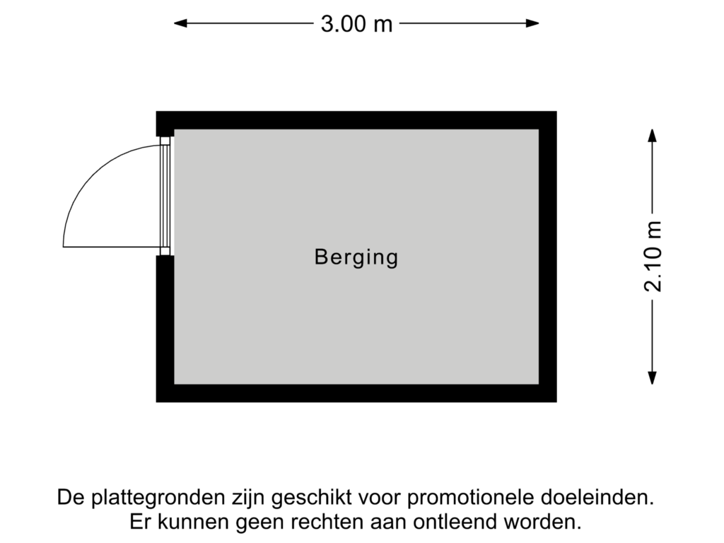 View floorplan of Berging of Zebravink 21