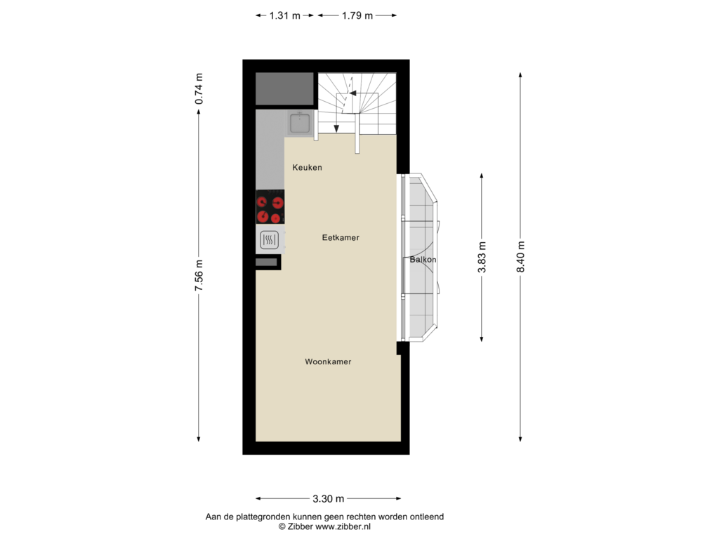 Bekijk plattegrond van Eeste verdieping van Geert Niemeijerhof 7