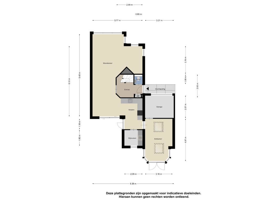 View floorplan of Begane Grond of Biezengors 64