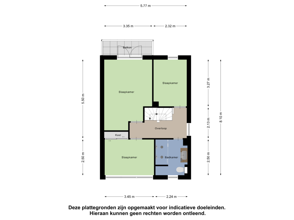 View floorplan of Eerste Verdieping of Biezengors 64