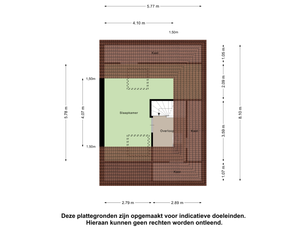 View floorplan of Tweede Verdieping of Biezengors 64