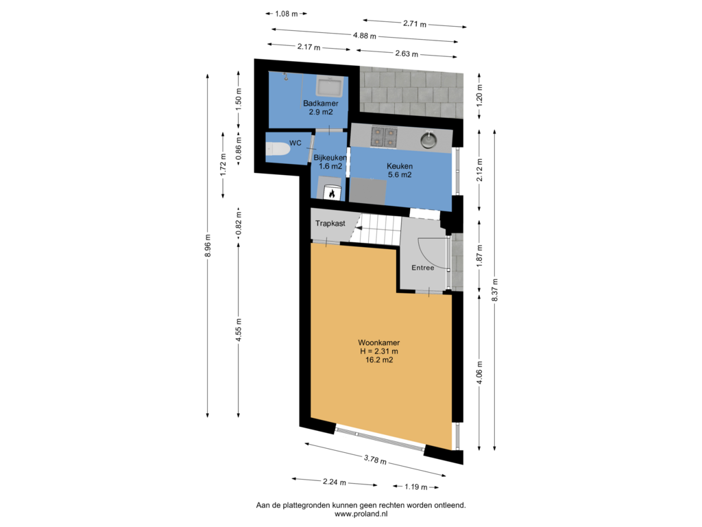 Bekijk plattegrond van Begane Grond van Langestraat 125