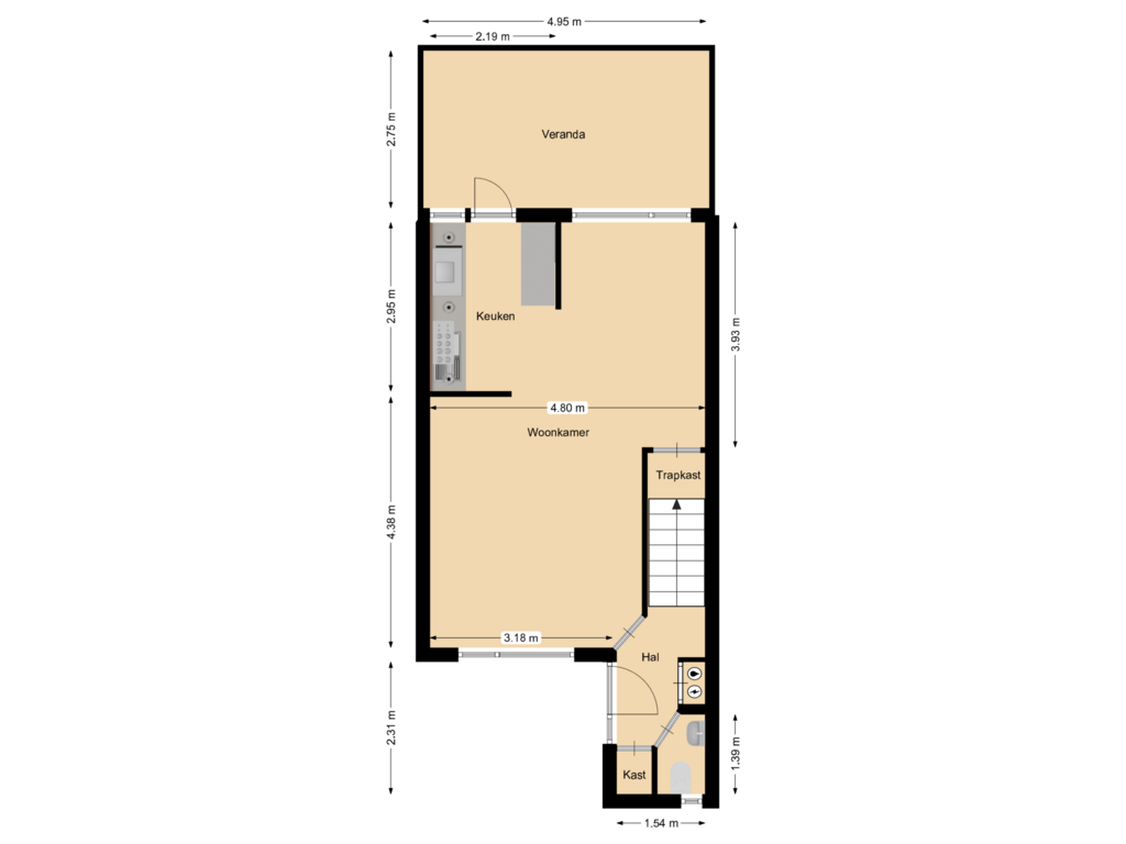 Bekijk plattegrond van Begane grond van Meekrapstraat 22