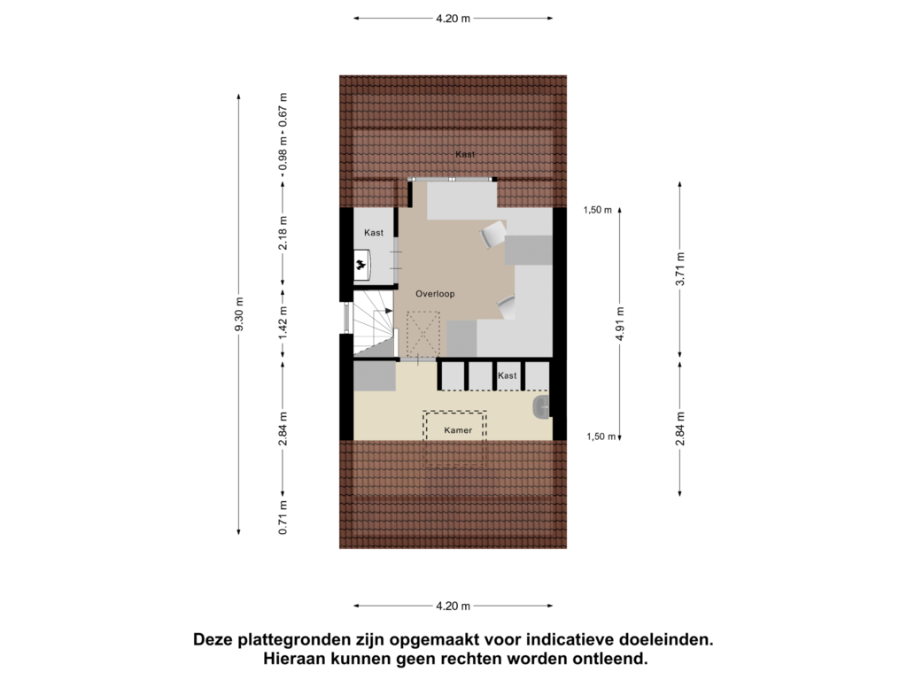 View floorplan of Tweede verdieping of Gerst 7