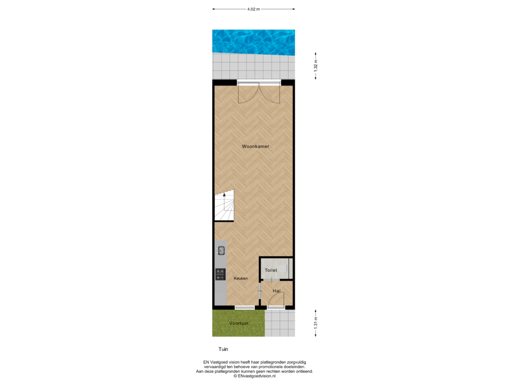 View floorplan of Tuin of Noorderhoofdstraat 41-B