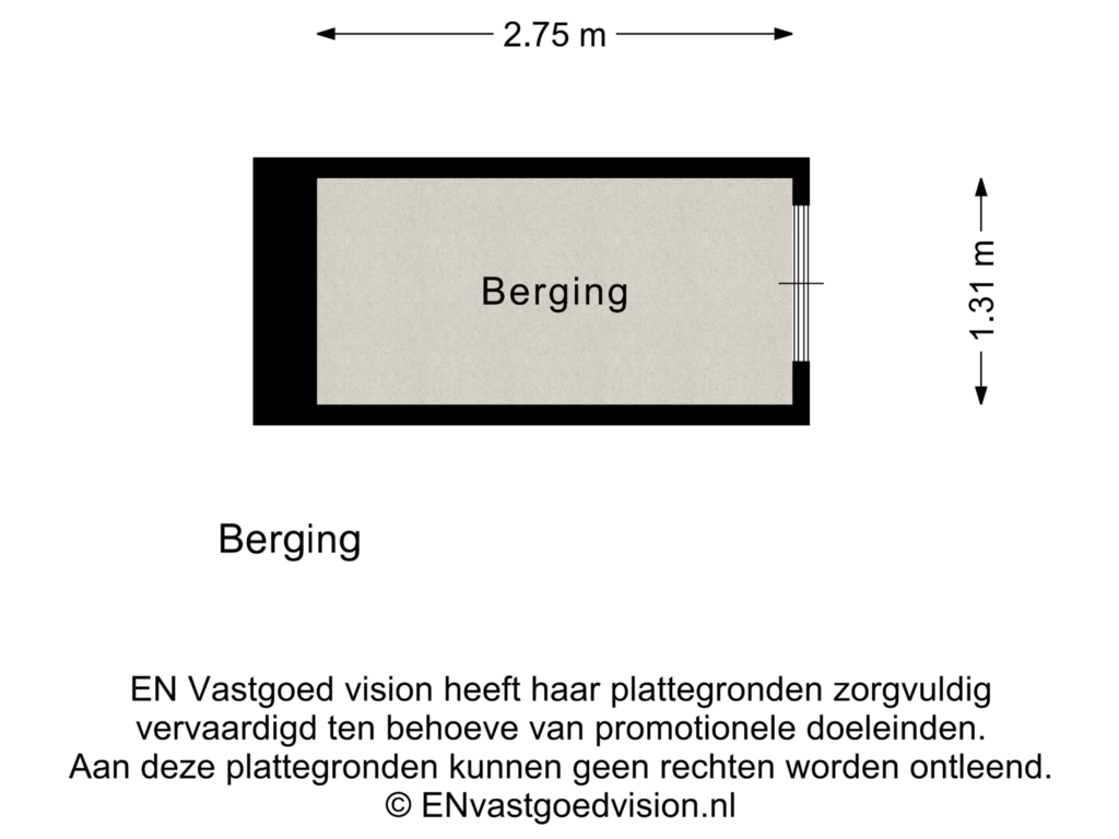 View floorplan of Berging of Noorderhoofdstraat 41-C