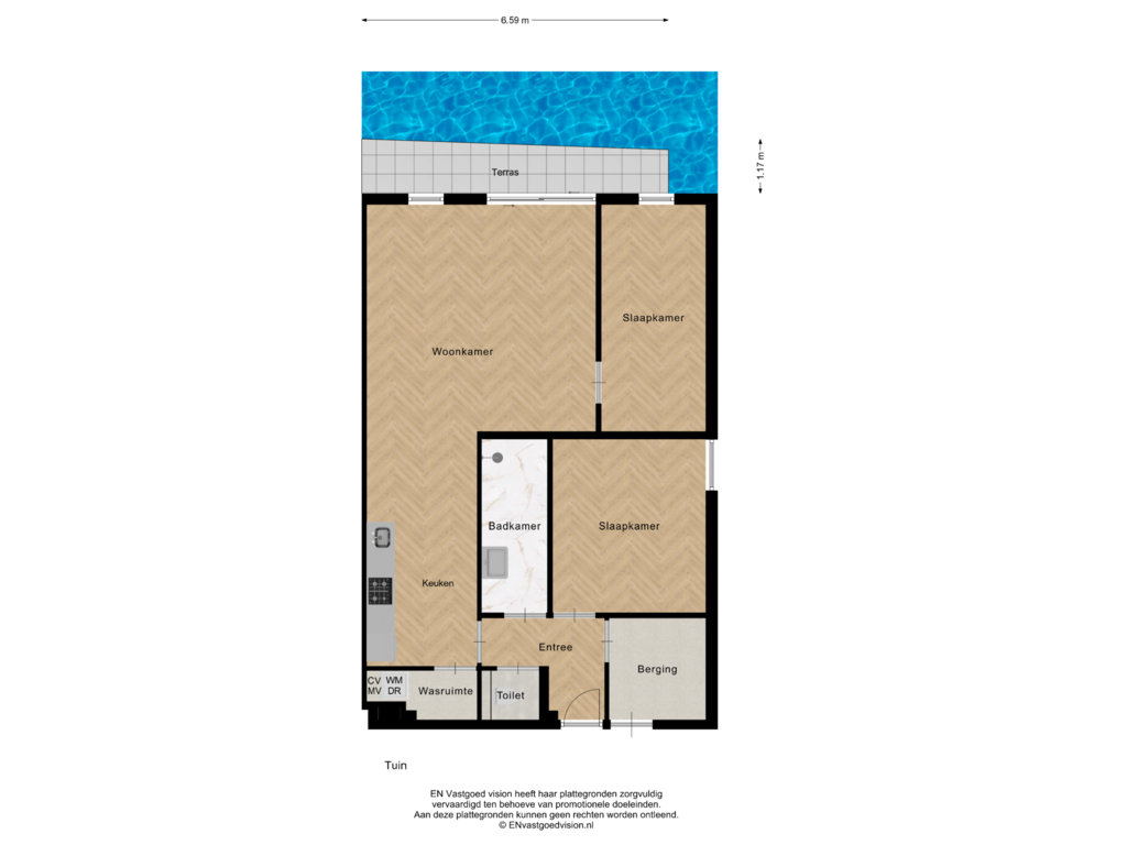 View floorplan of Tuin of Noorderhoofdstraat 41-C