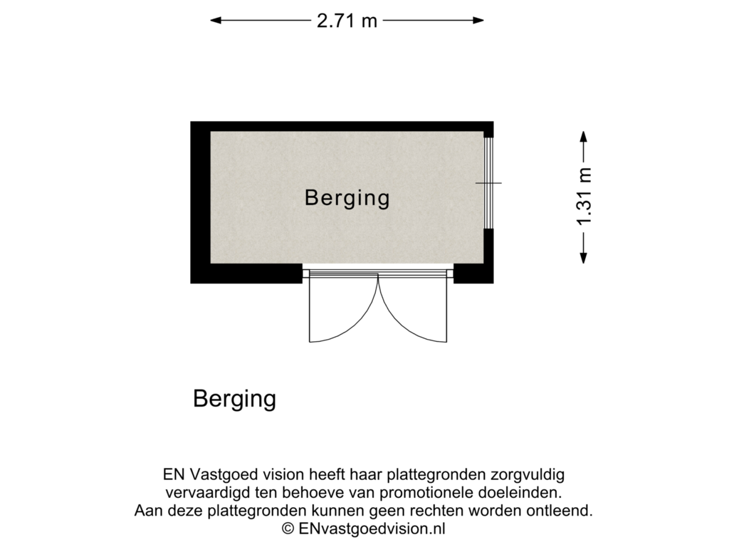 View floorplan of Berging of Noorderhoofdstraat 41-P