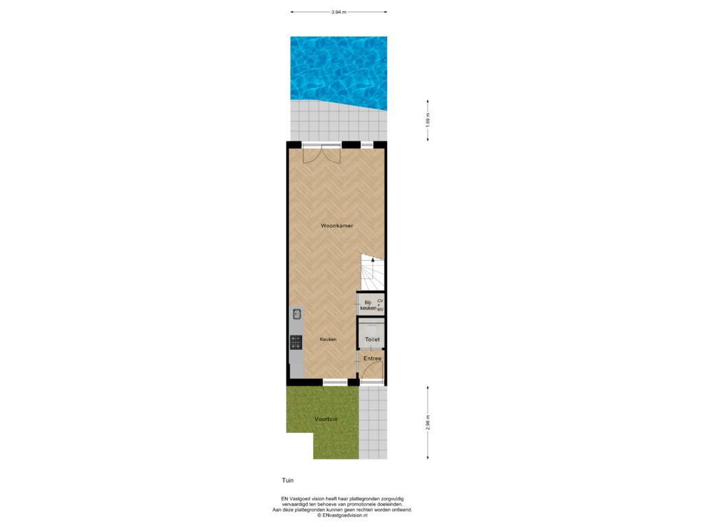 View floorplan of Tuin of Noorderhoofdstraat 41-P