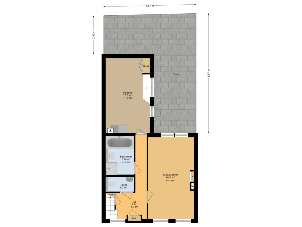 View floorplan of Situatie of Parksterbolwerk 15