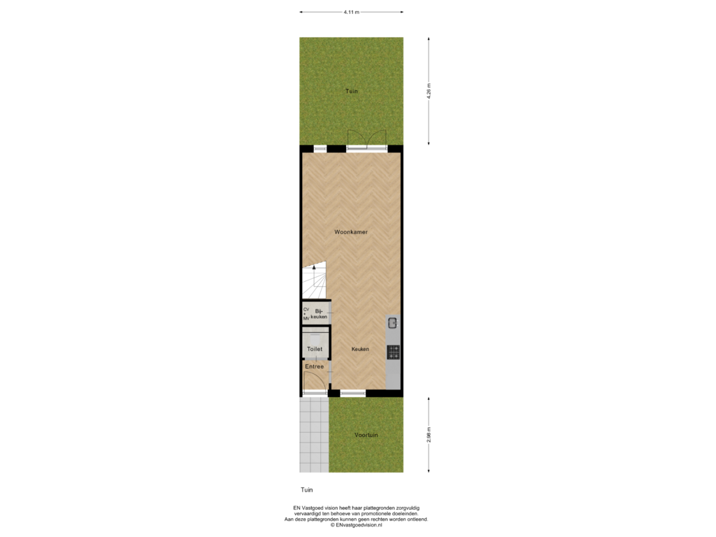 View floorplan of Tuin of Noorderhoofdstraat 41-H