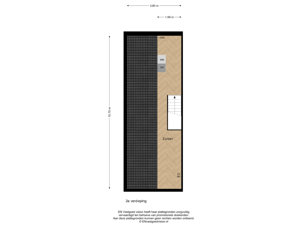 Bekijk plattegrond van 2e verdieping van Noorderhoofdstraat 41-A