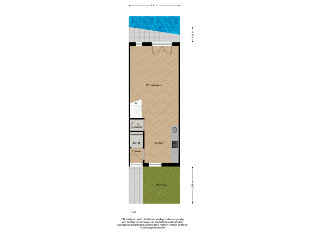 View floorplan of Tuin of Noorderhoofdstraat 41-N