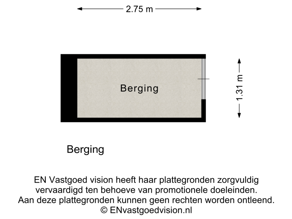 Bekijk plattegrond van Berging van Noorderhoofdstraat 41-D